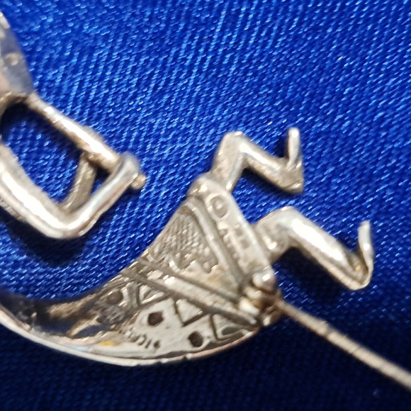 Vintage Sterling Silver Liberty Dancing Kokopelli Pin Brooch - Picture 3 of 13